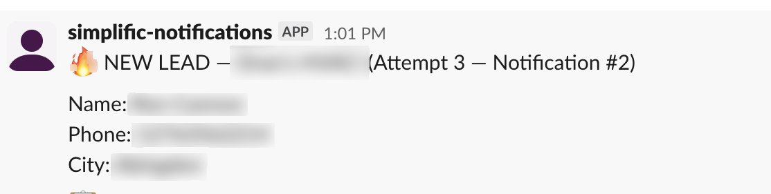New lead alert